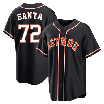 Alimber Santa Men's Replica Houston Astros Black Fashion Out Jersey
