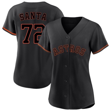 Alimber Santa Women's Replica Houston Astros Black Fashion Jersey